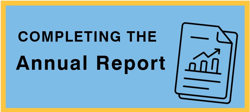 Completing the Annual Report button