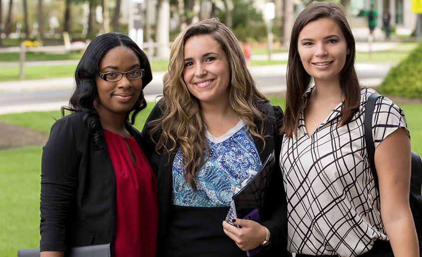 students outside