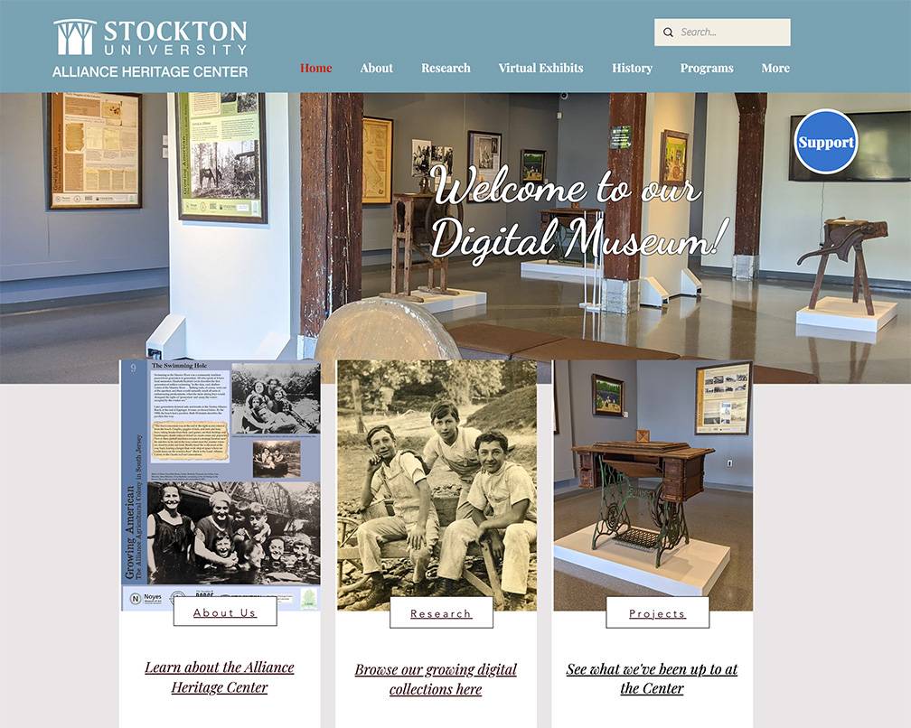 Home page of Alliance Heritage Center Digital Museum
