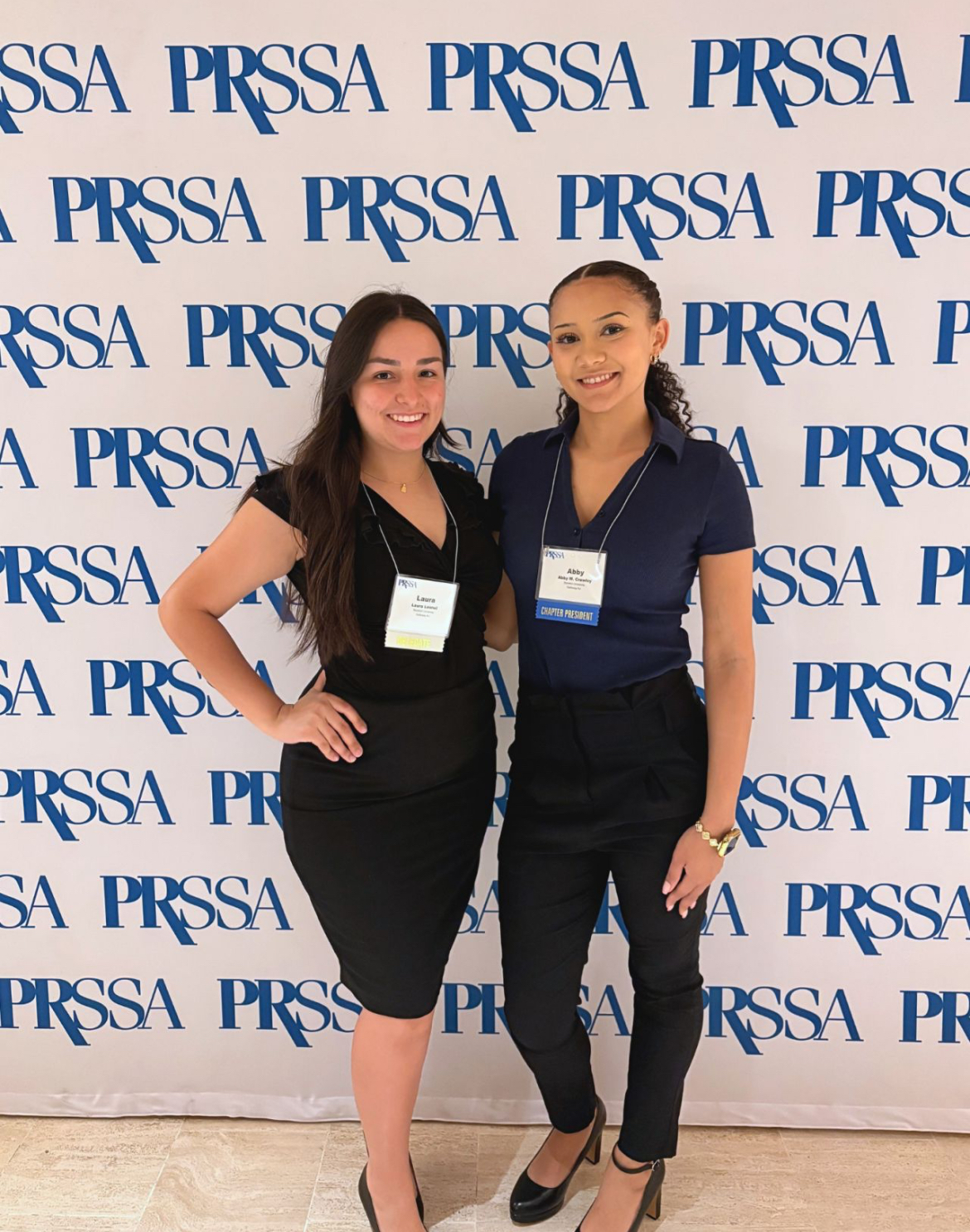 Laura Leonel and Abby Crawley at the PRSSA Conference
