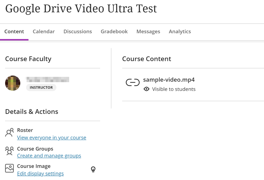 A screenshot of a Google Drive file link within a Blackboard course.