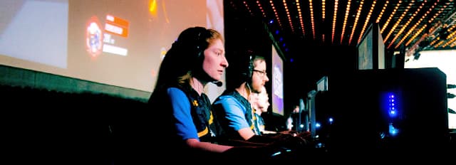 Stockton students at an esports competition