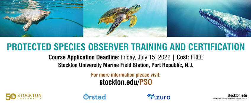 Protected Species Observer Training and Certification.  Application Deadline:  Friday, July 15th 2022.