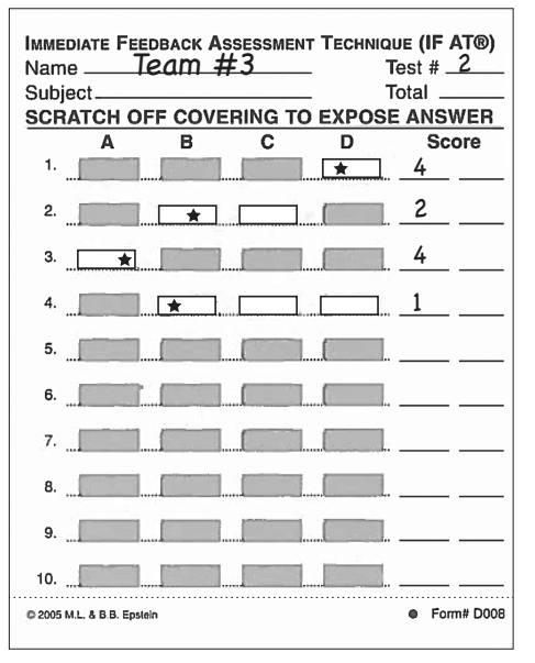 Immediate Feedback Assessment Tech Forms