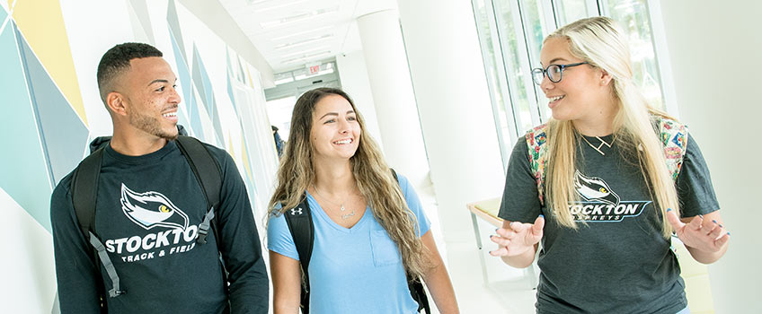 students walking