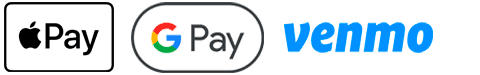 Apple Pay, Google Pay and Venmo logos