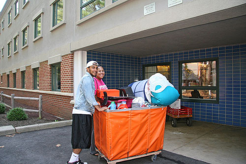 Residents on move-in day