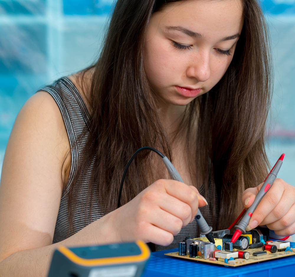 Girl in makerspace