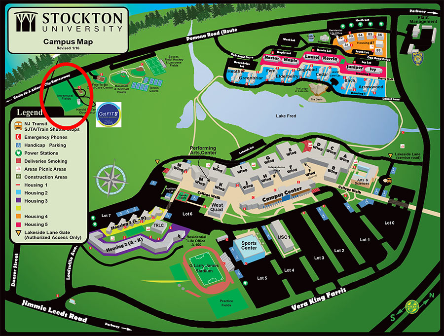 Stockton University Campus Map - Wynne Karlotte