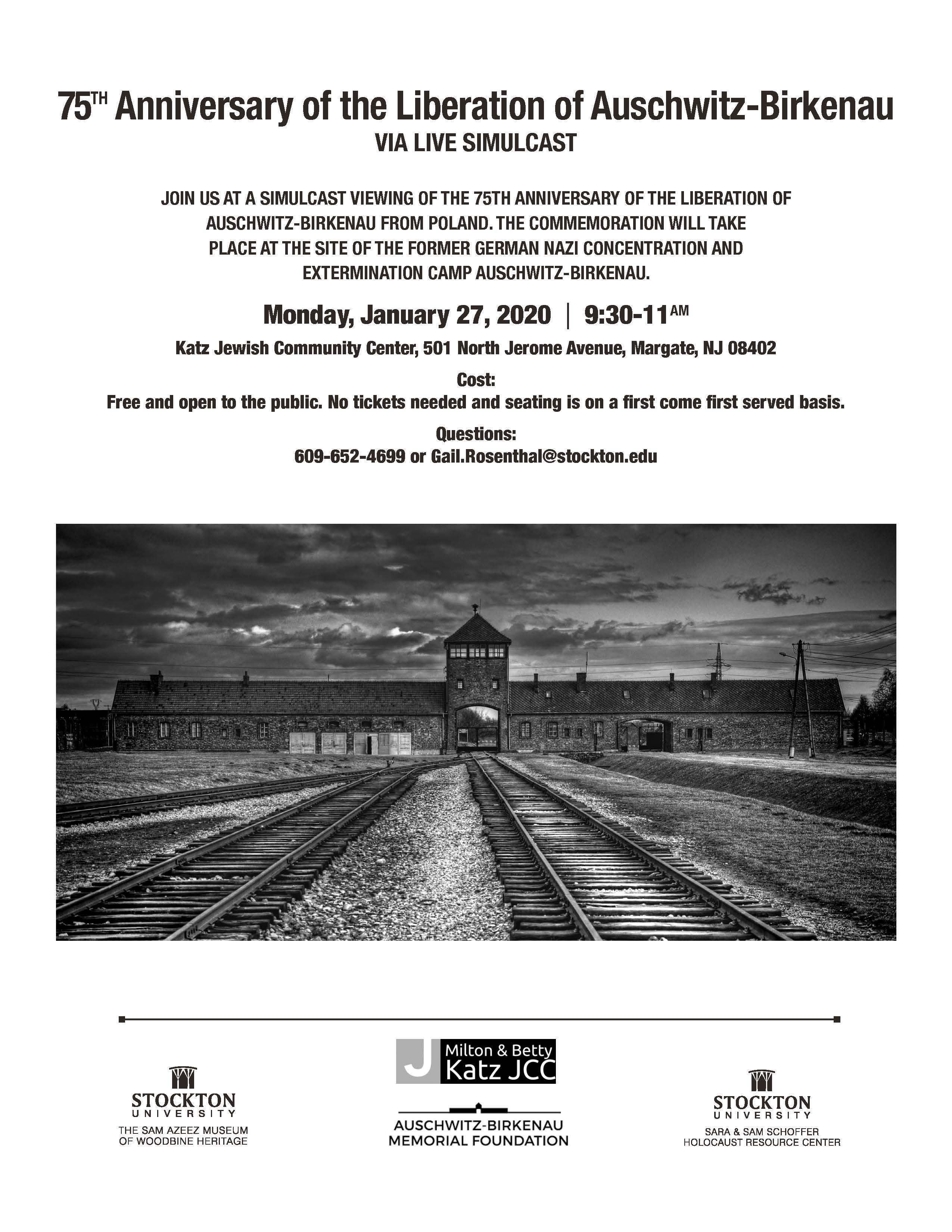 75th Anniversary of the Liberation of Auschwitz flyer 