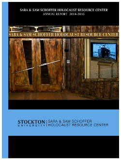 Sara & Sam Schoffer Holocaust Resource Center Annual Report 2014-2016