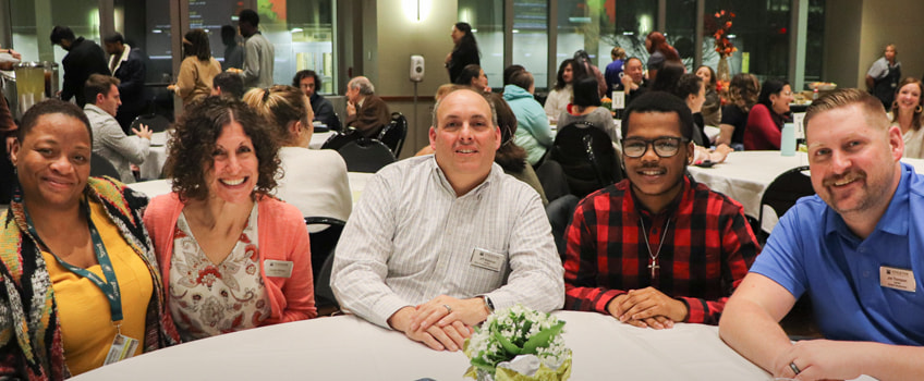 employees at Employee Recognition event