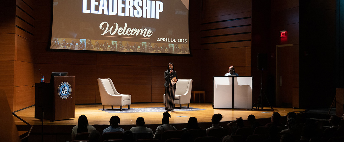 Inclusive leadership conference panel in the Campus center theatre Inclusive leadership conference panel in the Campus center theatre