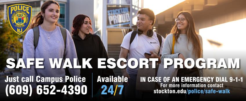 Available 24/7 Just call Campus Police 609 652-4390