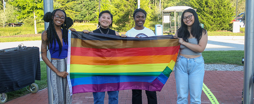 Celebrating the LGBTQ Flag Raising Celebrating the LGBTQ Flag Raising