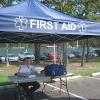 Cpt. Bob Shipley at first aid tent during event

