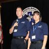 Lt. Mike Giardina, Chelsea Snyder introducing Stockton EMS as a new agency in the NCEMSF at the NCEMSF Conference