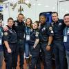 Sgt. Finley, Jaclyn Corson, Joe Lizza, Cpt. Keval Patel at the NCEMSF Conference with the cast of New Orleans EMS