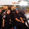 Marissa Hayton, Cpt. Kelly Warantz, Mike Clancy with Rowan EMS off-road ambulance at Rowan University's RoGlow
