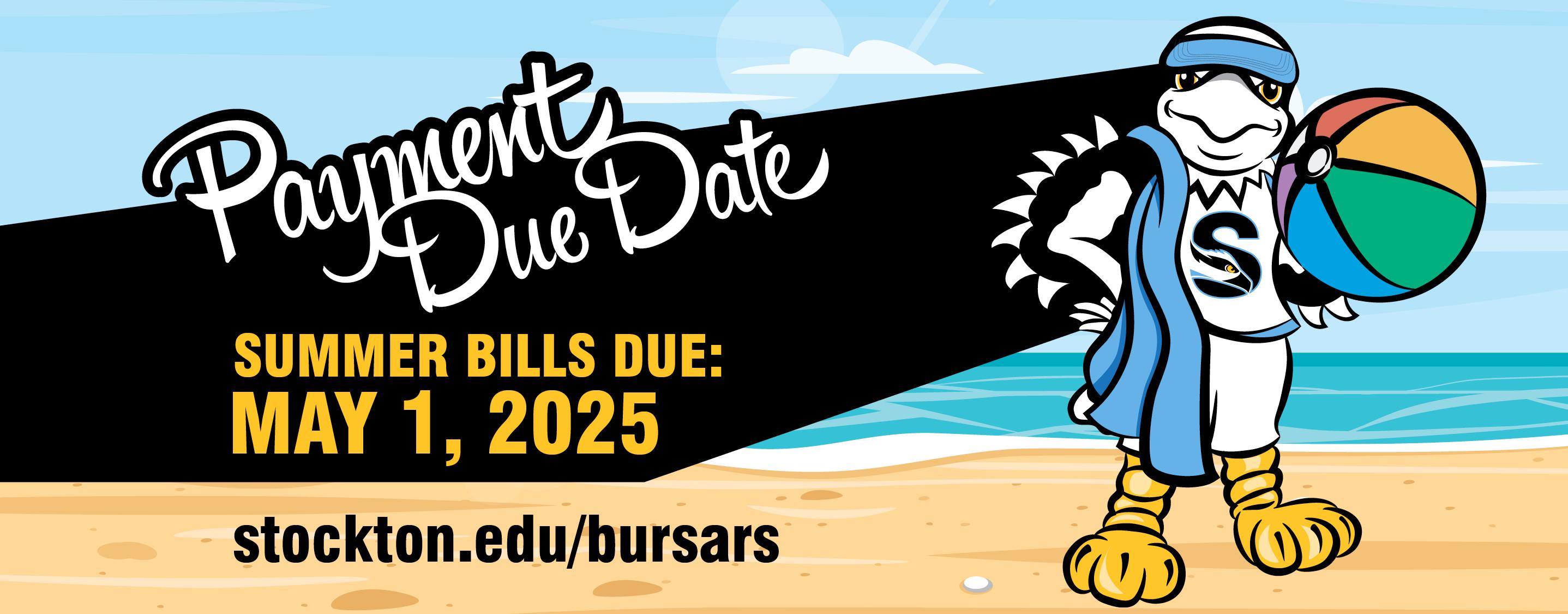 Summer Bills Due May 1