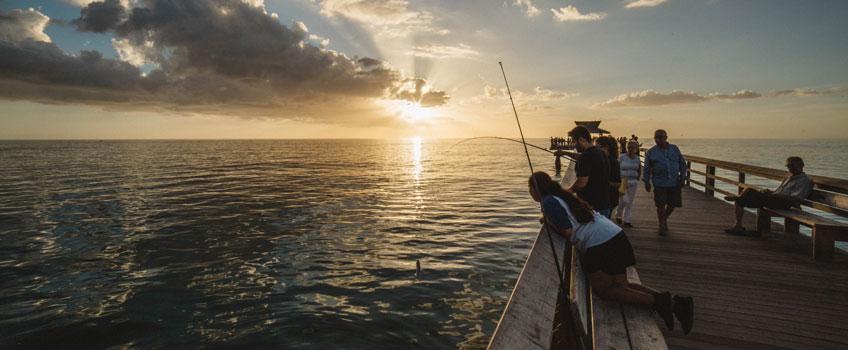 fishing on a pier fishing on a pier