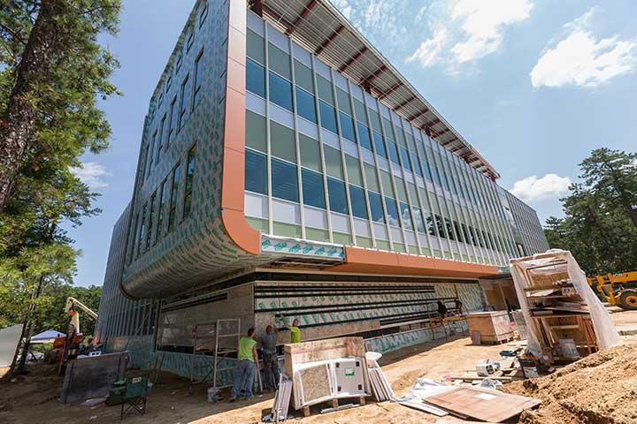 Construction continued on the first of seven buildings planned at the National Aviation Research & Technology Park, an auxiliary of Stockton. Construction continued on the first of seven buildings planned at the National Aviation Research & Technology Park, an auxiliary of Stockton.