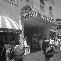 Seen is another photograph of the entrance of the Mayflower hotel.
