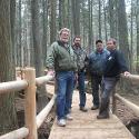 Some of the crew on the finished 2010 bridge.
