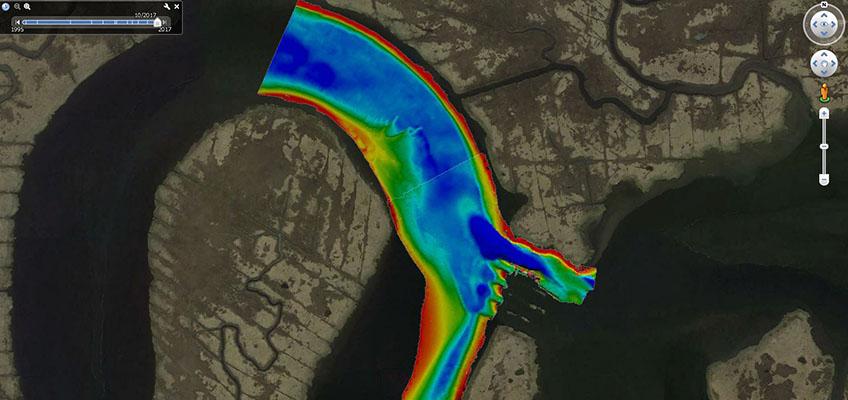 Bathymetry data collected with an Edgetech 6205, Mullica River, NJ. Bathymetry data collected with an Edgetech 6205, Mullica River, NJ.