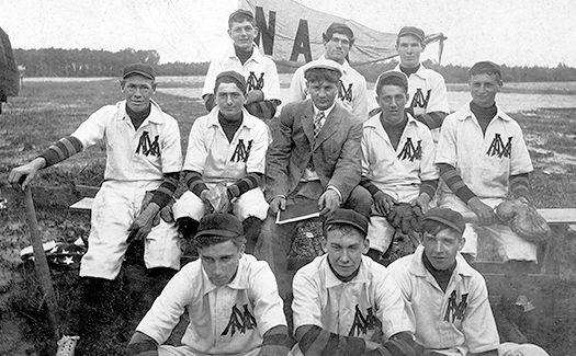 The Norma Athletic Association’s baseball team, 1904. Front row (left to right): Sam Curlett, Joe Doran, Toots Peterson; middle row: Andew W. Beebe, Israel Goldstein, Jacob D. Spiegel, Emanuel Doroshow, Moe Spiegel; back row: Nathan Spiegel, Jacob Dittus, George H. Beebe. Image courtesy of Marsha Levin Schumer for the Judge I. Harry Levin collection. The Norma Athletic Association’s baseball team, 1904. Front row (left to right): Sam Curlett, Joe Doran, Toots Peterson; middle row: Andew W. Beebe, Israel Goldstein, Jacob D. Spiegel, Emanuel Doroshow, Moe Spiegel; back row: Nathan Spiegel, Jacob Dittus, George H. Beebe. Image courtesy of Marsha Levin Schumer for the Judge I. Harry Levin collection.