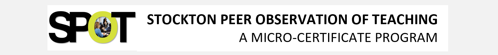 Stockton Peer Observation of Teaching (SPOT) micro-certificate