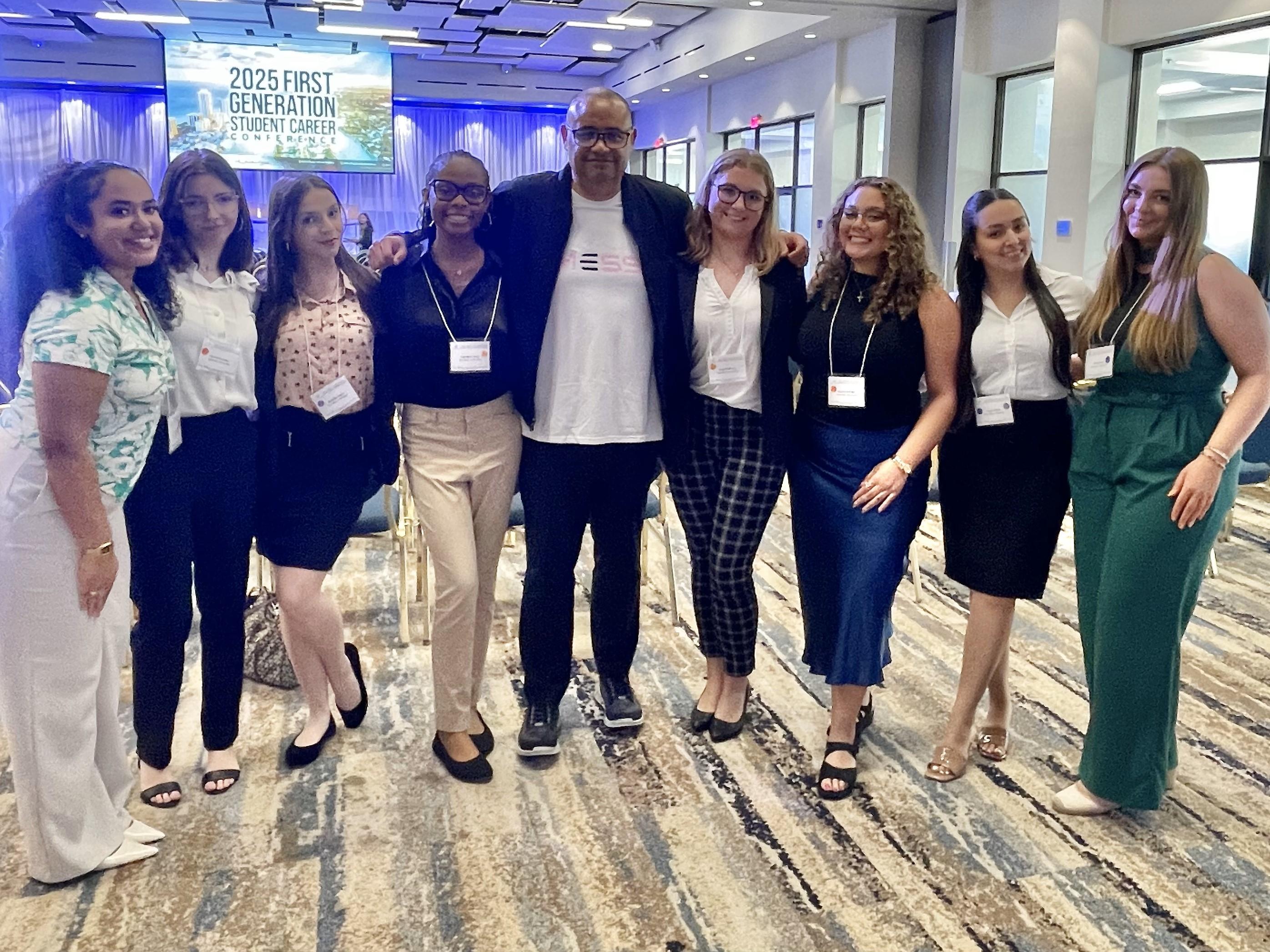 Eight First Ospreys visited Miami for the second consecutive year to attend Dr. Joshua Fredenburg's first-gen career conference. Eight First Ospreys visited Miami for the second consecutive year to attend Dr. Joshua Fredenburg's first-gen career conference.