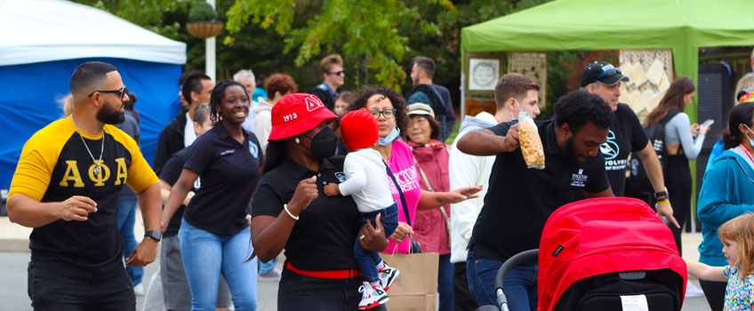 family at the block party family at the block party