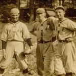 Eddie Stavitsky (left) with other members of the Hebrew Orphan Home baseball team, 1913