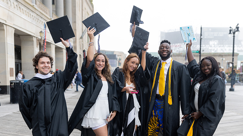 Students at Commencement Students at Commencement