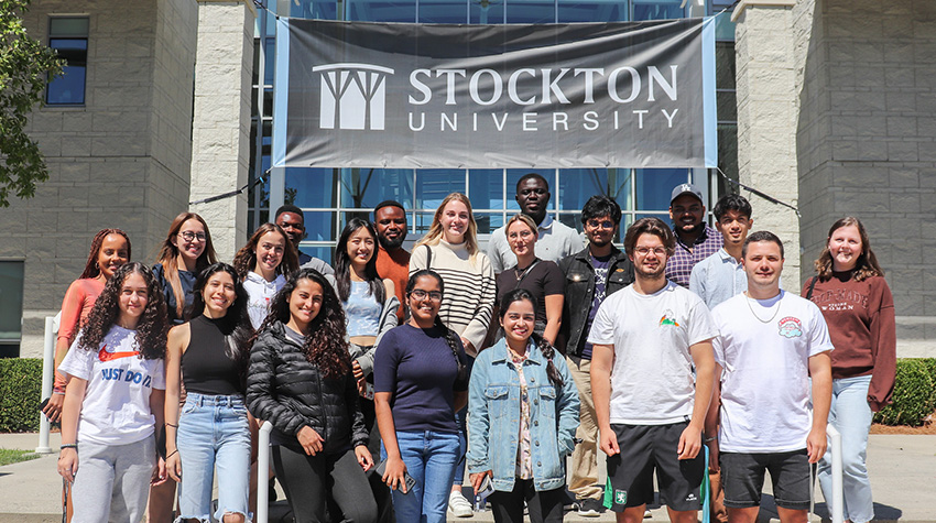 Students in front of the Campus Center during Fall Move-In Students in front of the Campus Center during Fall Move-In