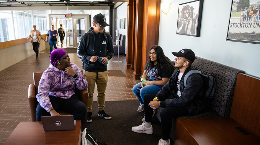 Students in the hall during the Fall term Students in the hall during the Fall term