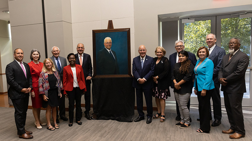 Kesselman and the BOT at his portrait unveiling Kesselman and the BOT at his portrait unveiling