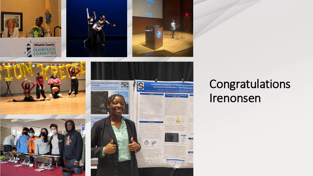 Slide that reads "Congratulations Irenonsen!" Slide that reads "Congratulations Irenonsen!"