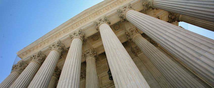 Outside of a courthouse Outside of a courthouse