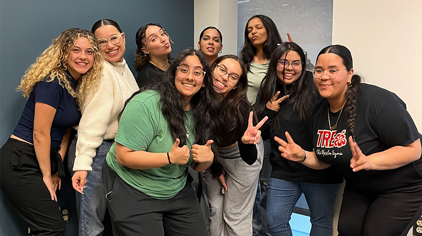 The group poses for a photo together. Photo courtesy of Aleyshka Barbosa. The group poses for a photo together. Photo courtesy of Aleyshka Barbosa.