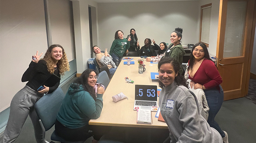 The group poses for a photo together. Photo courtesy of Aleyshka Barbosa. The group poses for a photo together. Photo courtesy of Aleyshka Barbosa.