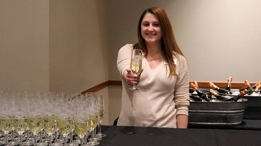 Chartwells provides the champagne for the toasts, photo by Loukaia Taylor Chartwells provides the champagne for the toasts, photo by Loukaia Taylor