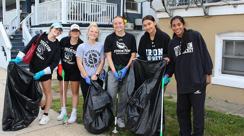 Student volunteers during April's annual Community Clean Up and Party in the Park