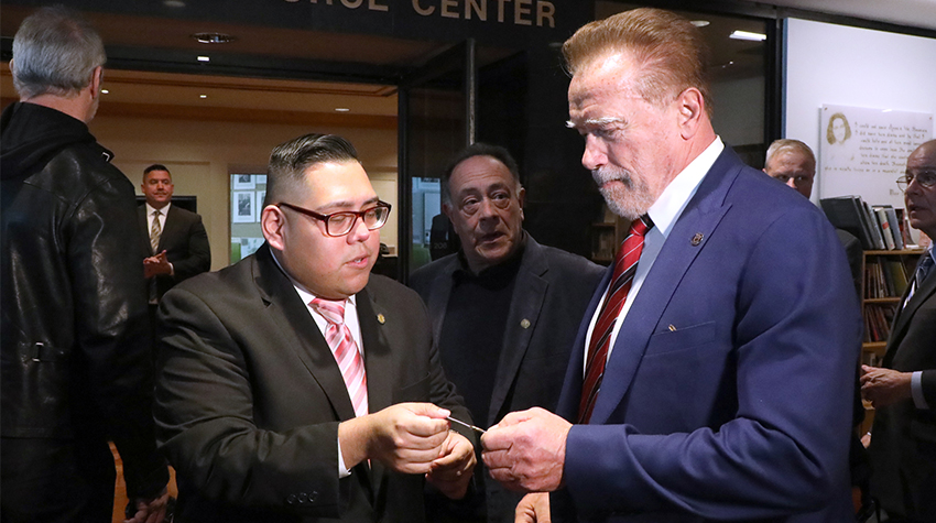 Arnold meeting Irvin Moreno-Rodriguez, interim director of the HRC Arnold meeting Irvin Moreno-Rodriguez, interim director of the HRC