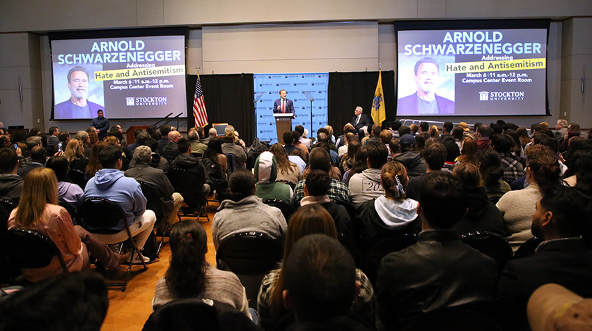 Arnold during his remarks Arnold during his remarks