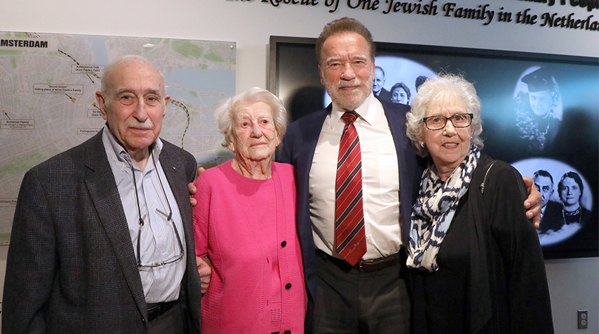 Arnold meeting local Holocaust survivors Arnold meeting local Holocaust survivors
