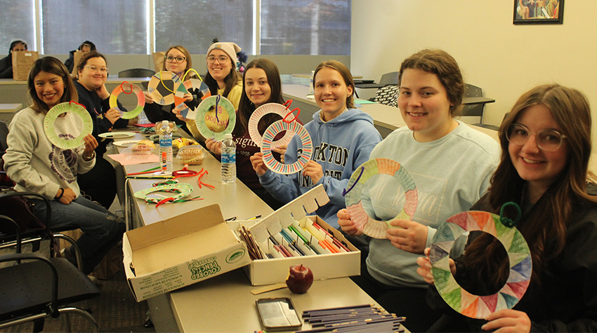 Students during a project Students during a project