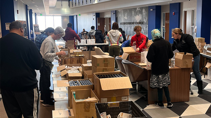 Students during a project Students during a project