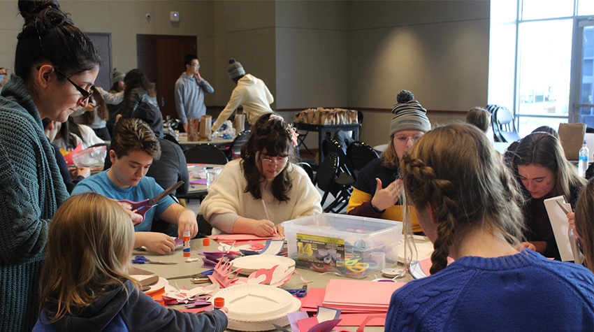 Students during a project Students during a project